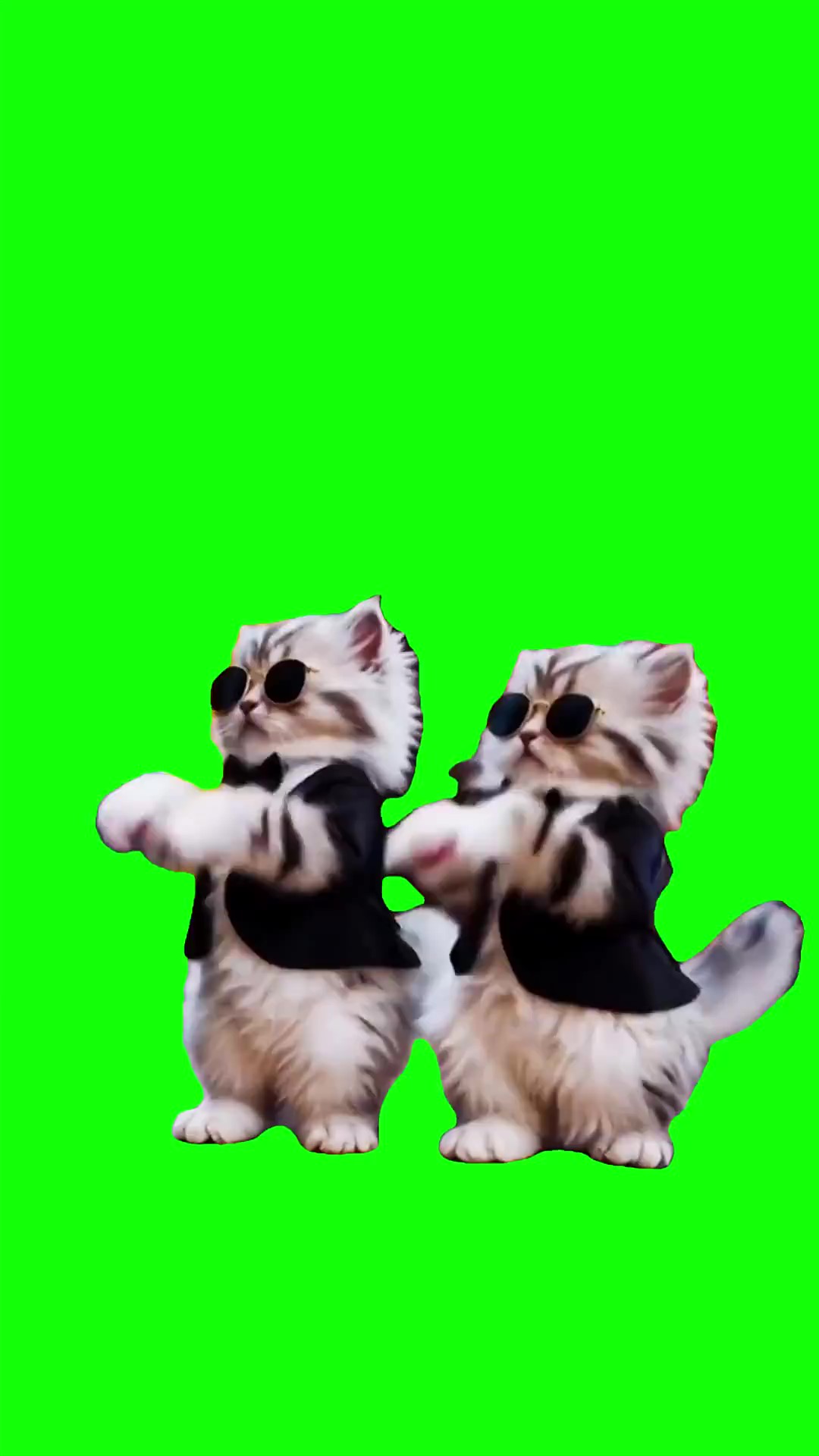 Ai kittens dancing in suits