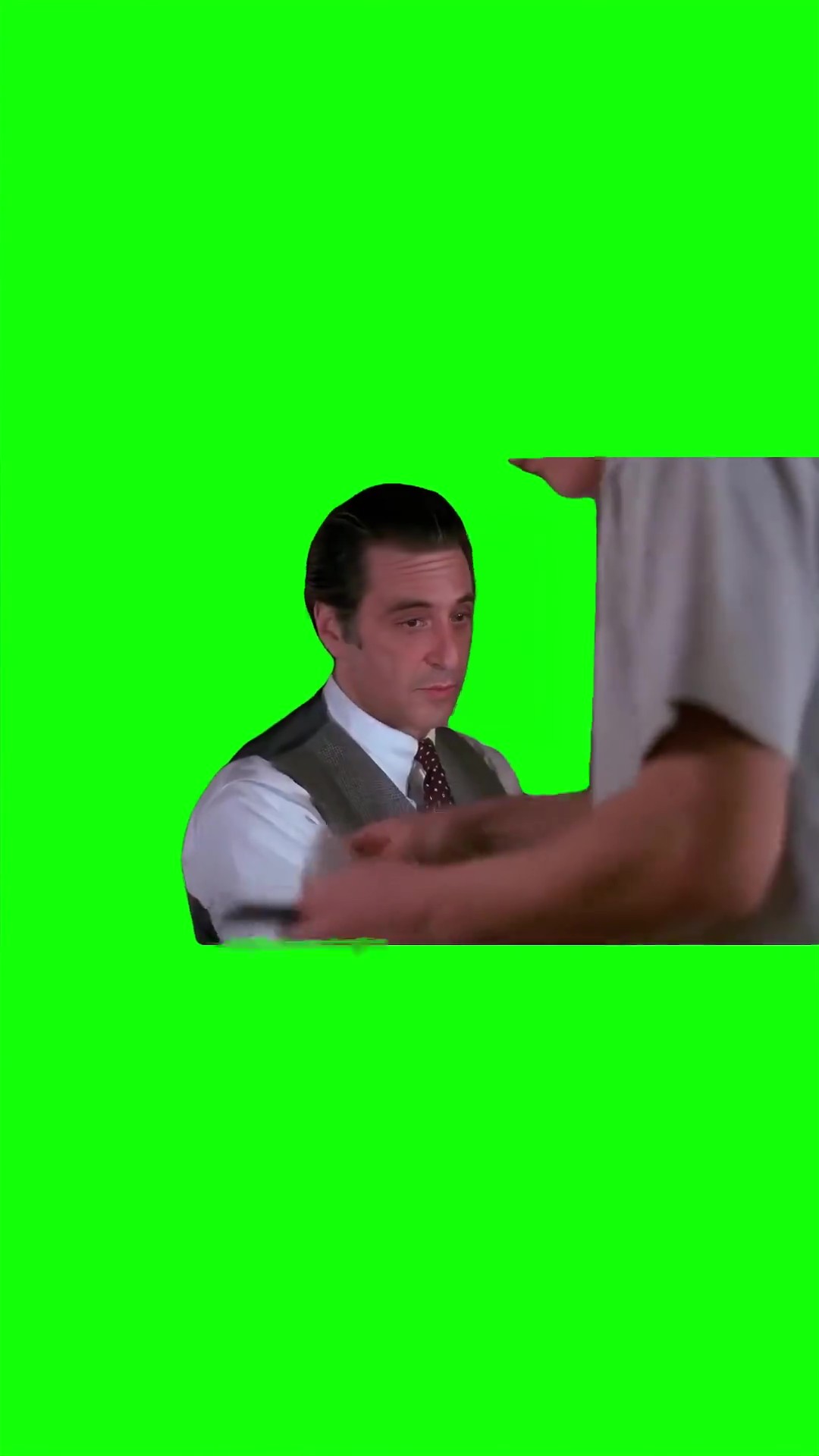 Al pacino eats paper green screen