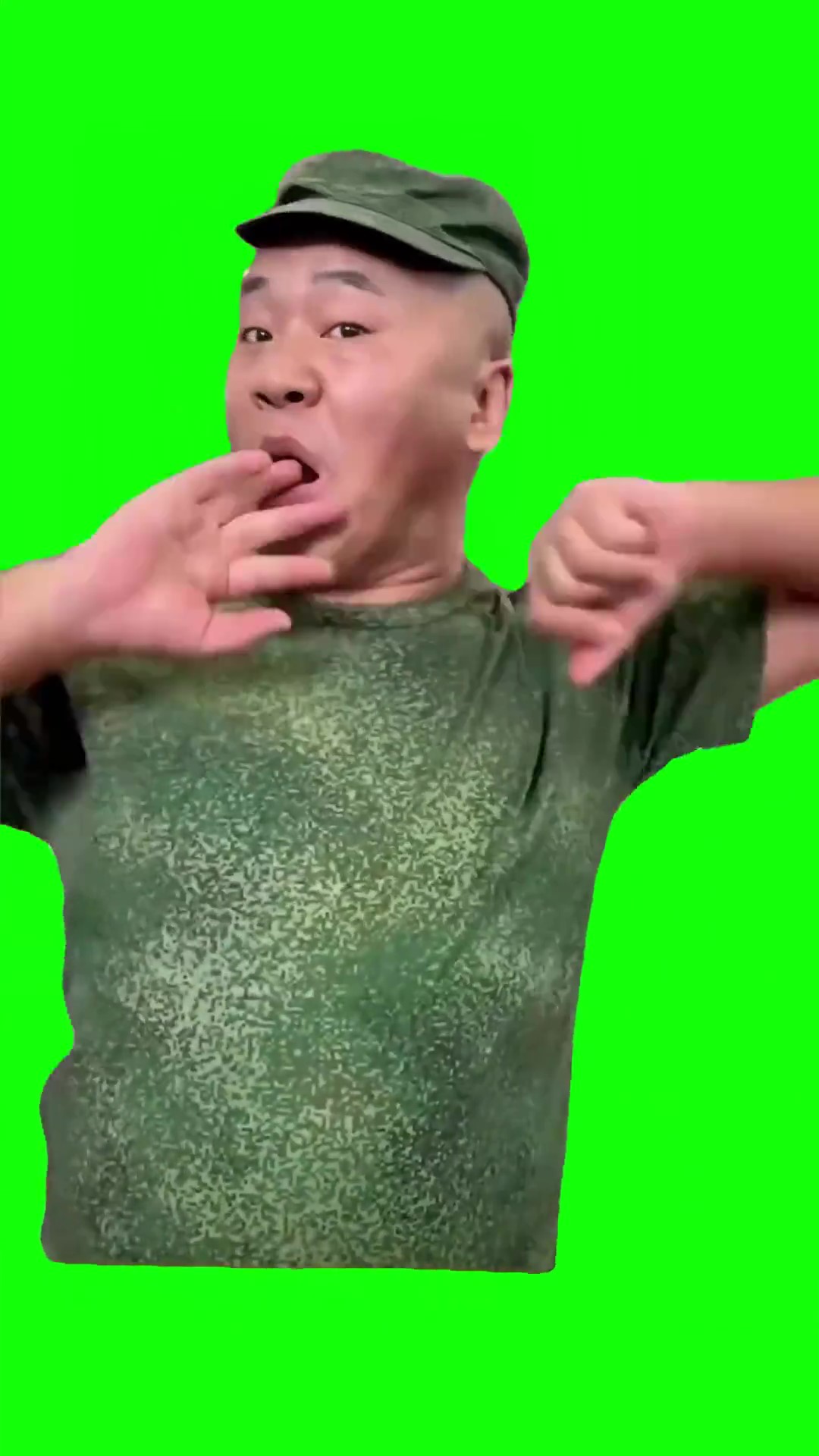 Angry Chinese guy green screen