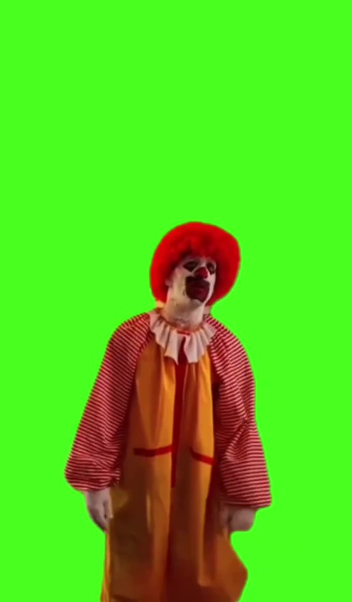 Angry clown green screen