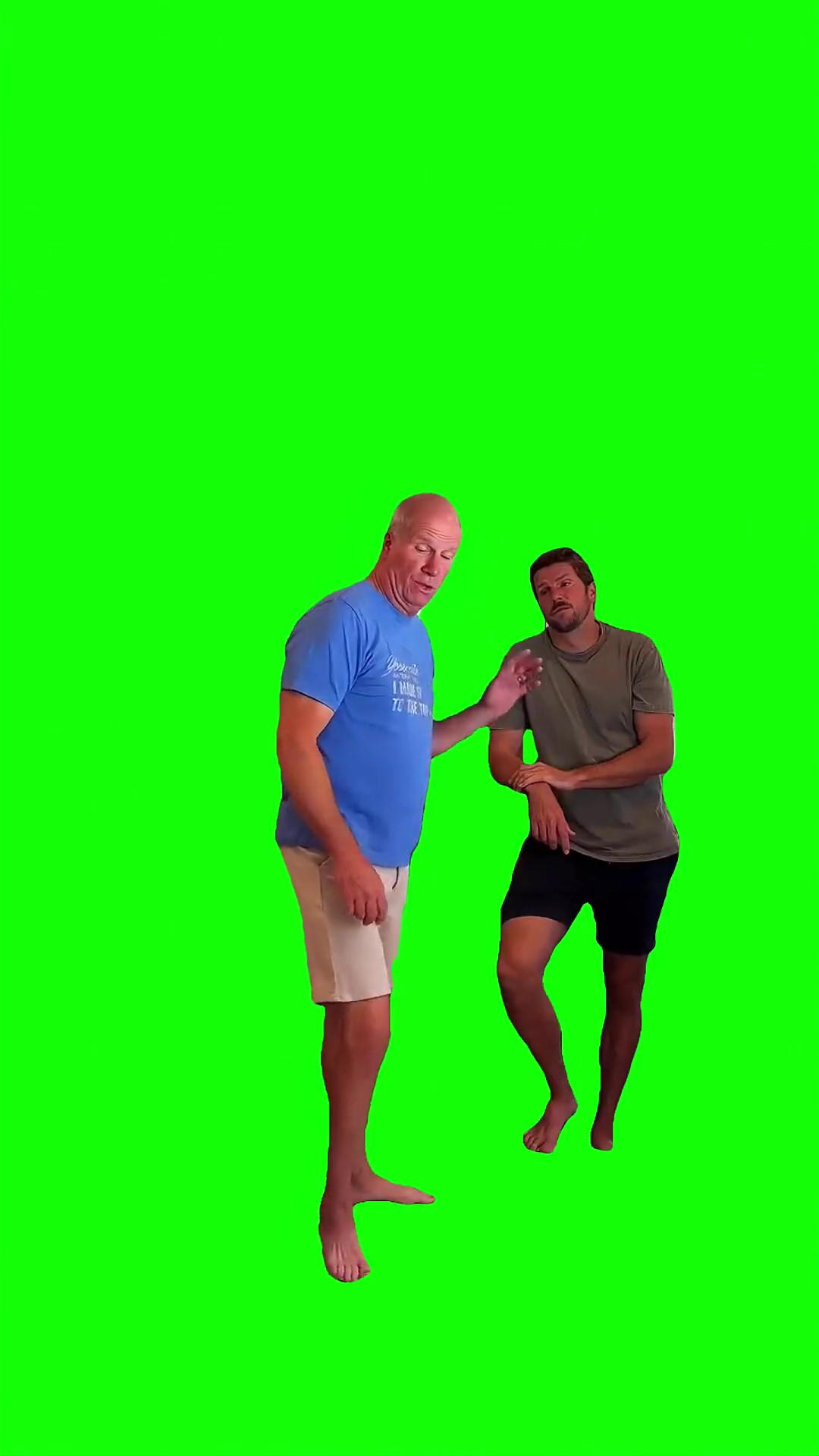 Arguing with dad  green screen