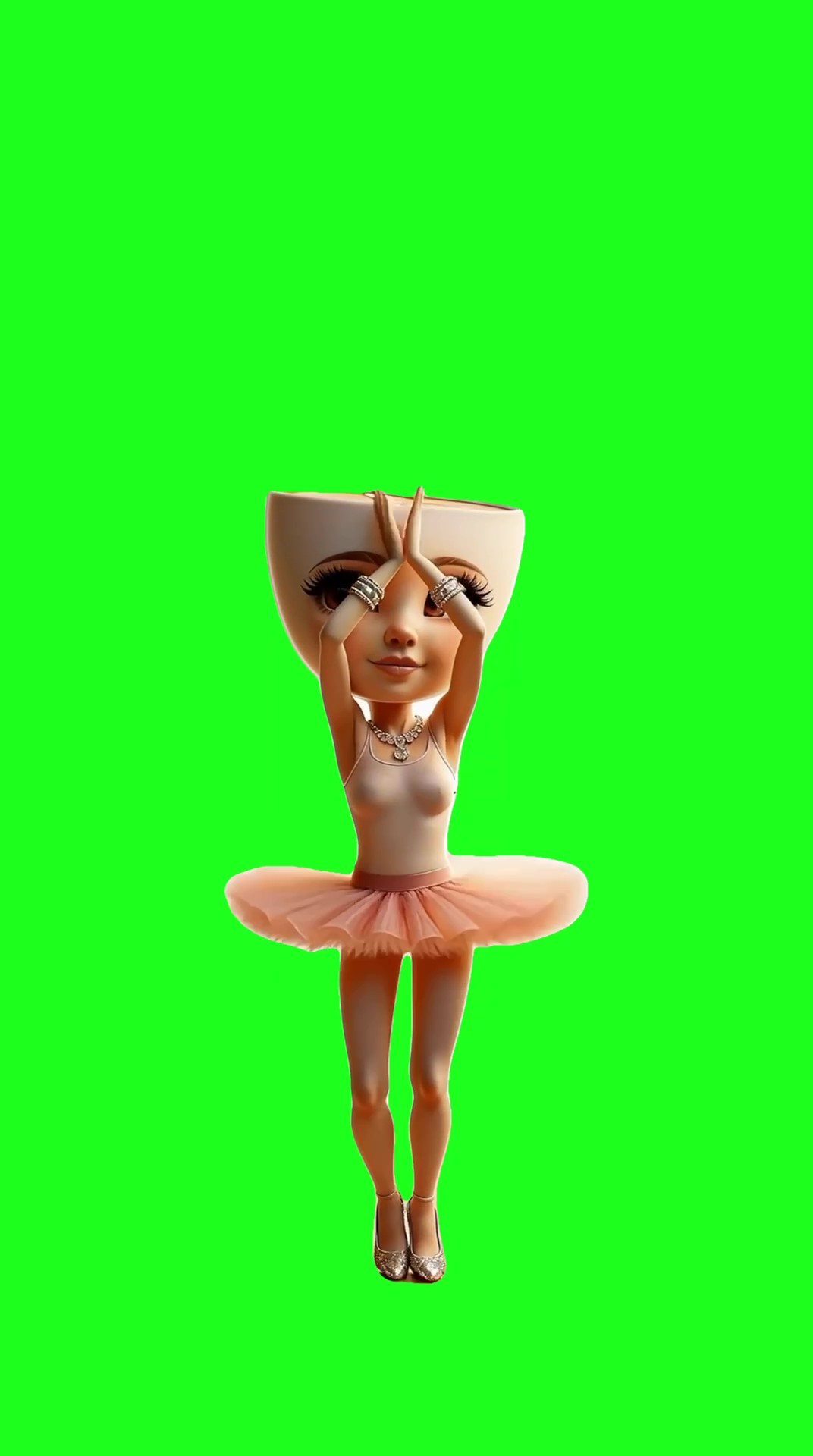 Ballerina Cappuccina Dancing to Rosa green screen