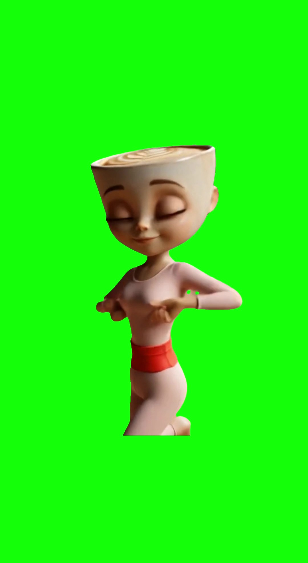Ballerina Cappuccina Dancing to Woodchuck Song green screen