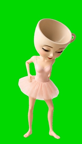 Ballerina Cheetah Print green screen