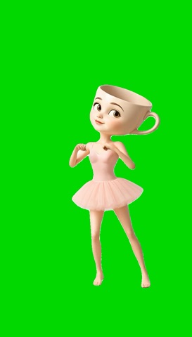 Ballerina Jelly Bounce green screen