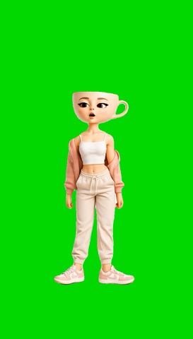 Ballerina Tiki Tiki Phonk green screen