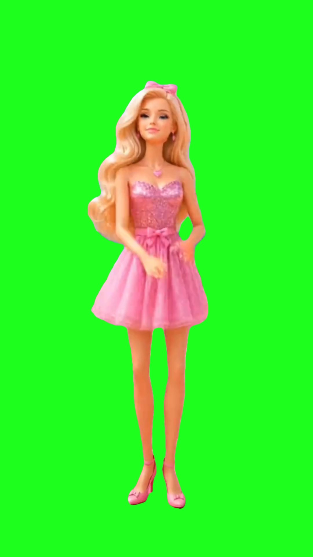 Barbie chiki sha green screen