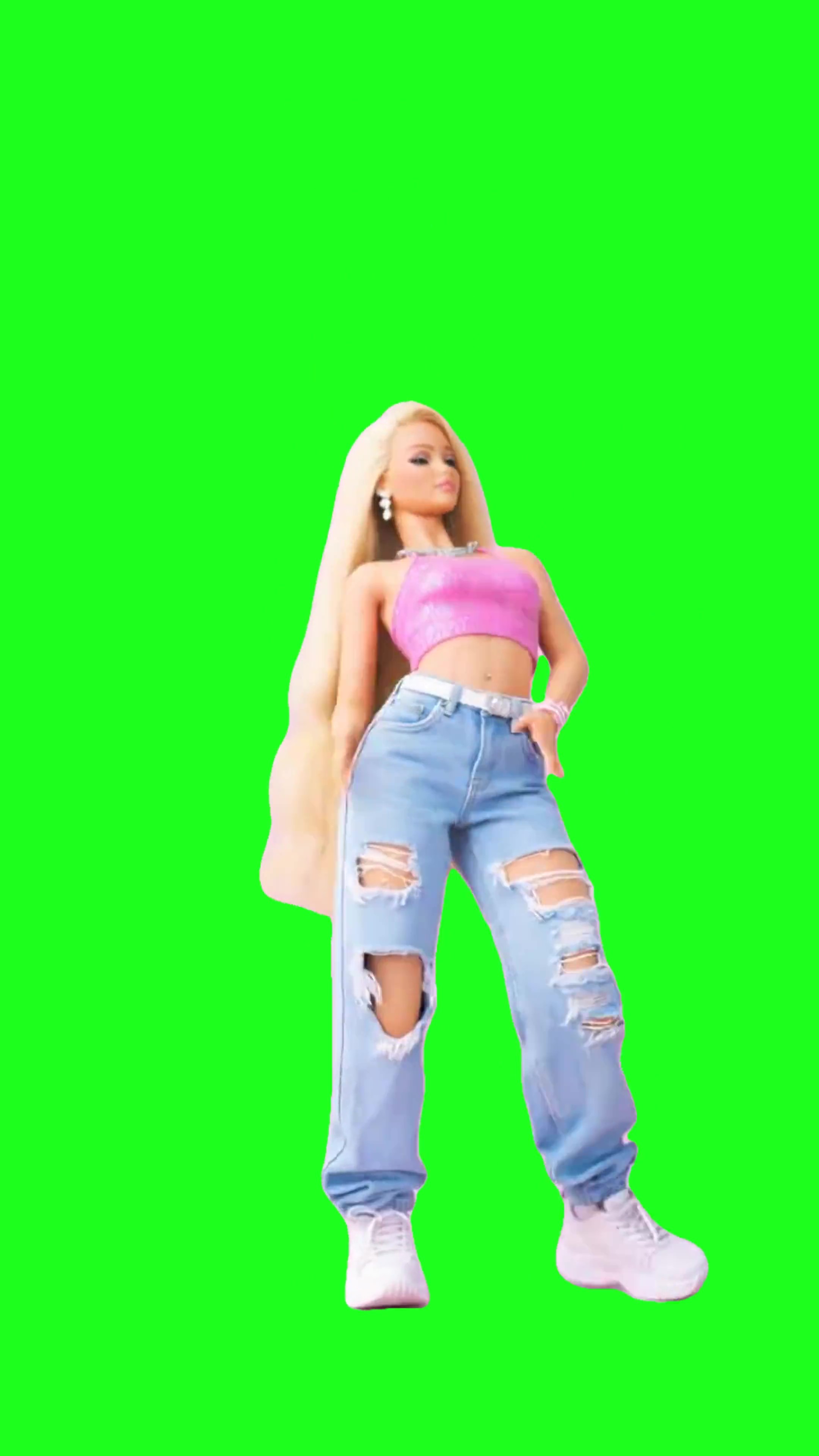 Barbie dancing green screen
