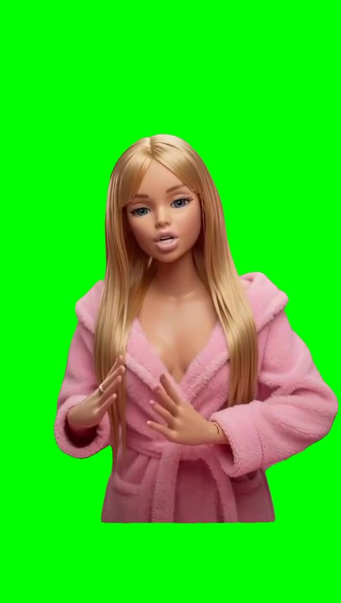 Barbie stop talking smack green screen
