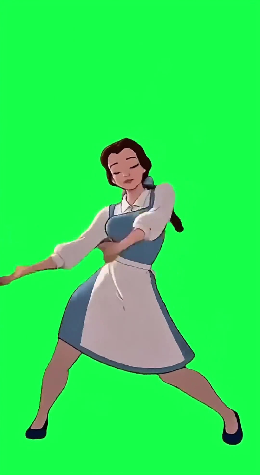 Belle dancing green screen