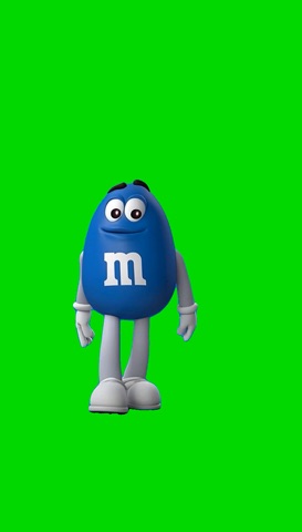Blue M&M She gonna make it clap cause I said so green screen