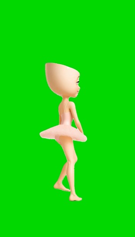 Bombaye Ballerina green screen