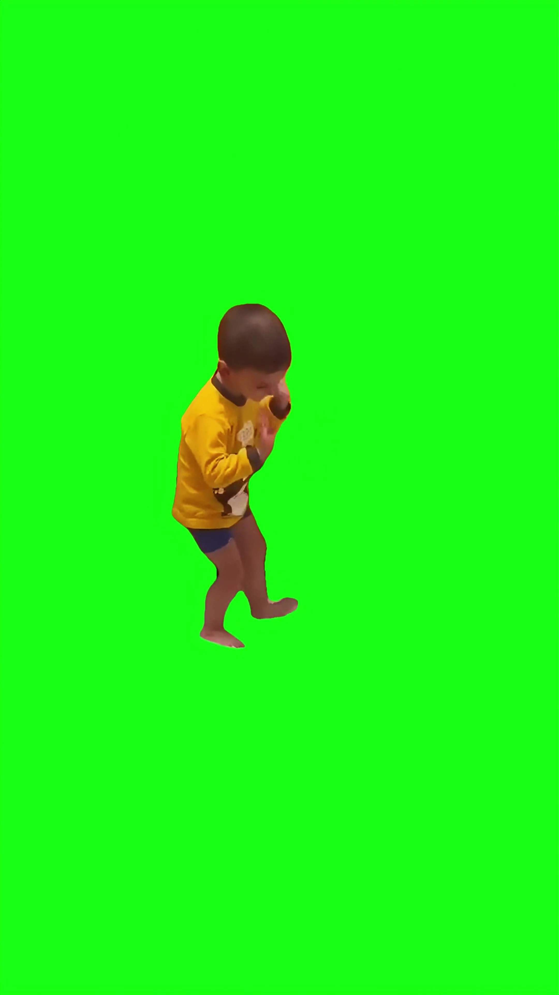 Boy dancing green screen