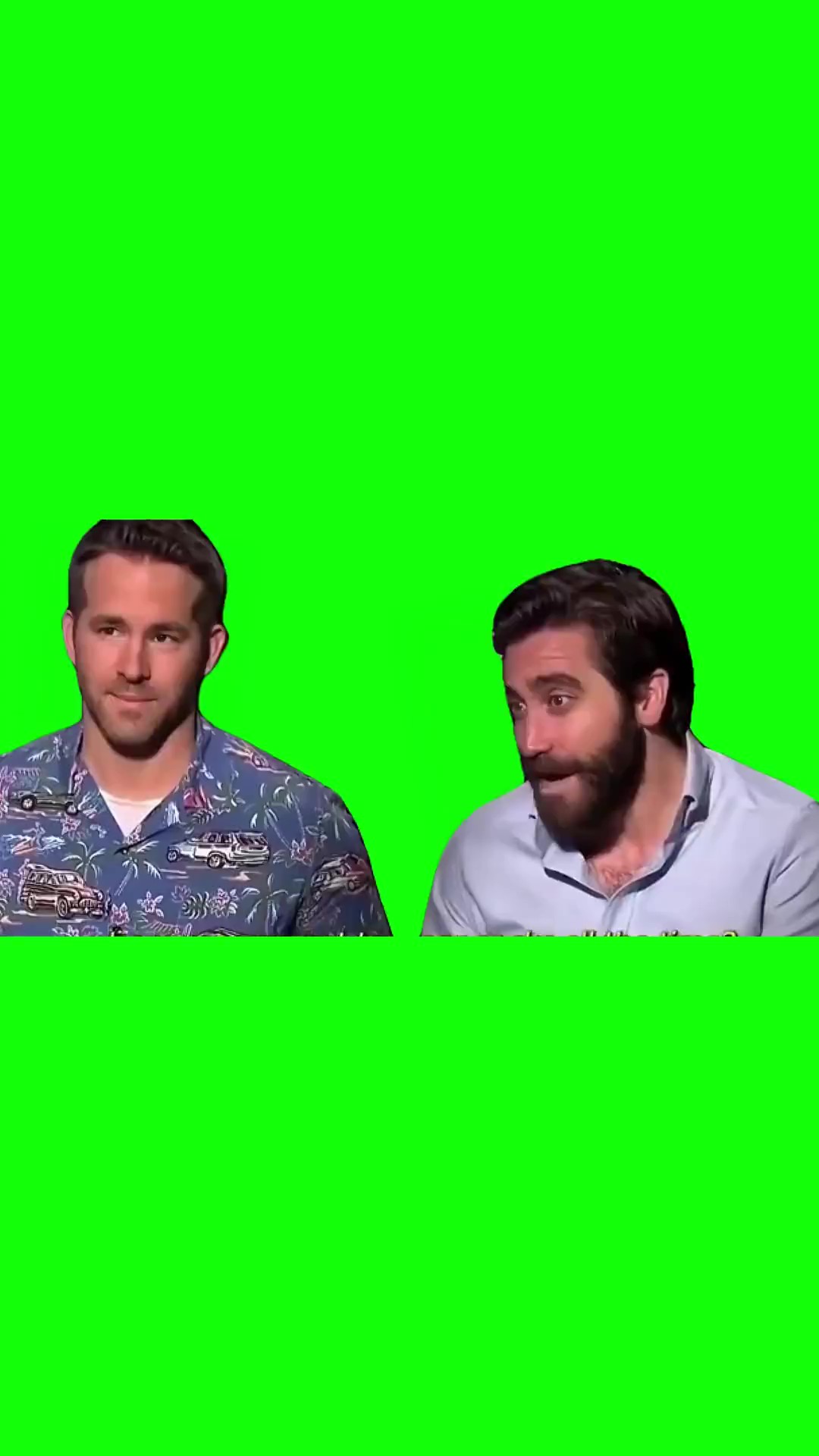 Boys excited green screen
