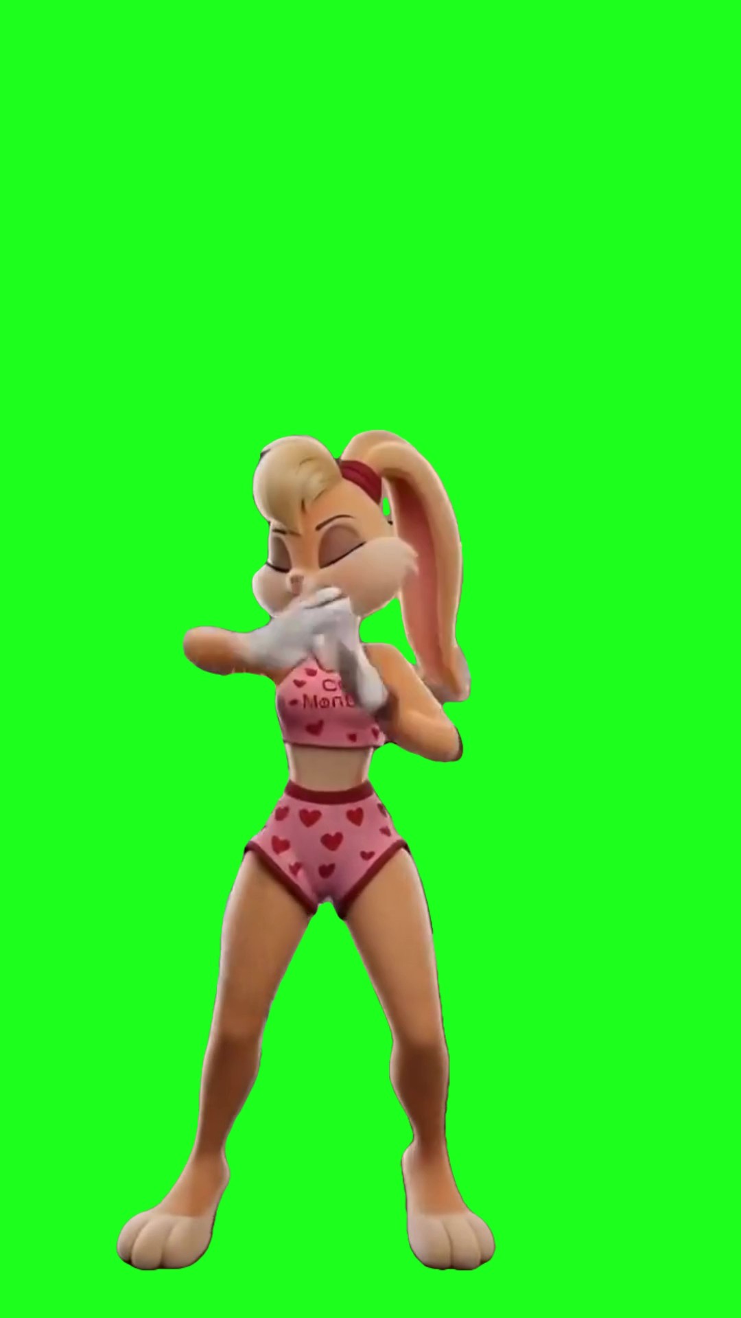 Bunny dancing green screen