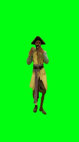 Captain Clark Nervy green screen