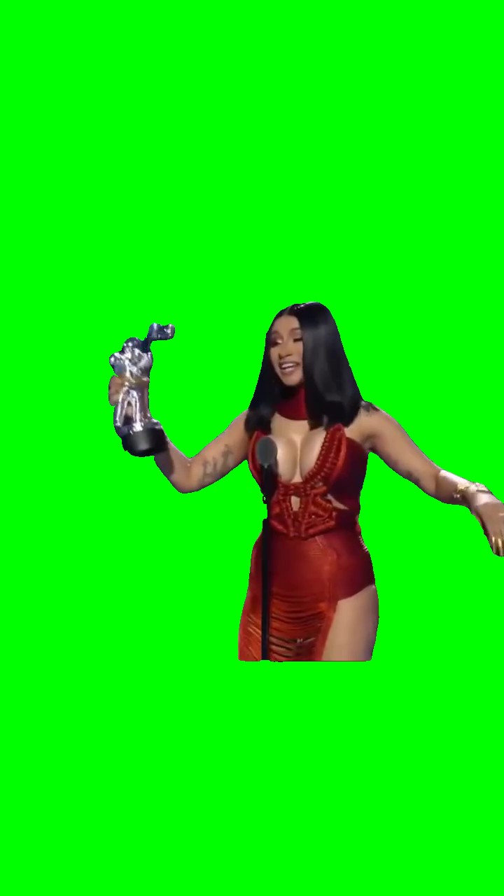 Cardi B thank you green screen