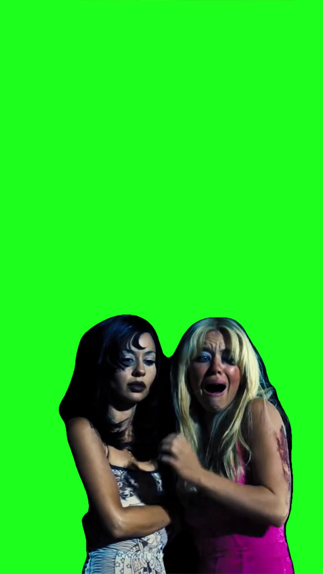 Cassie screams green screen