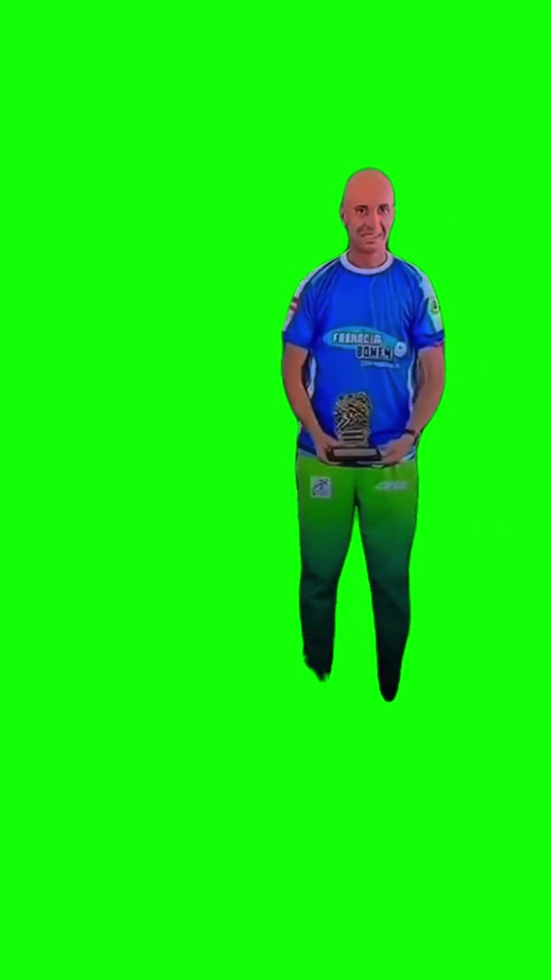 Changing shirts guy green screen