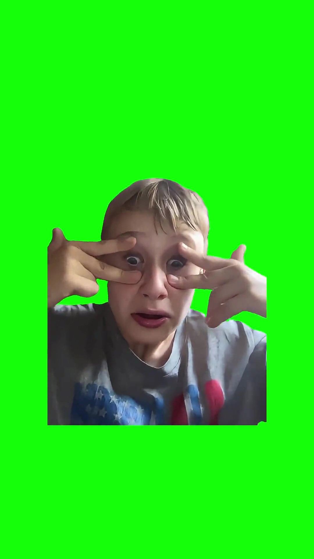 Charlie sneezes green screen