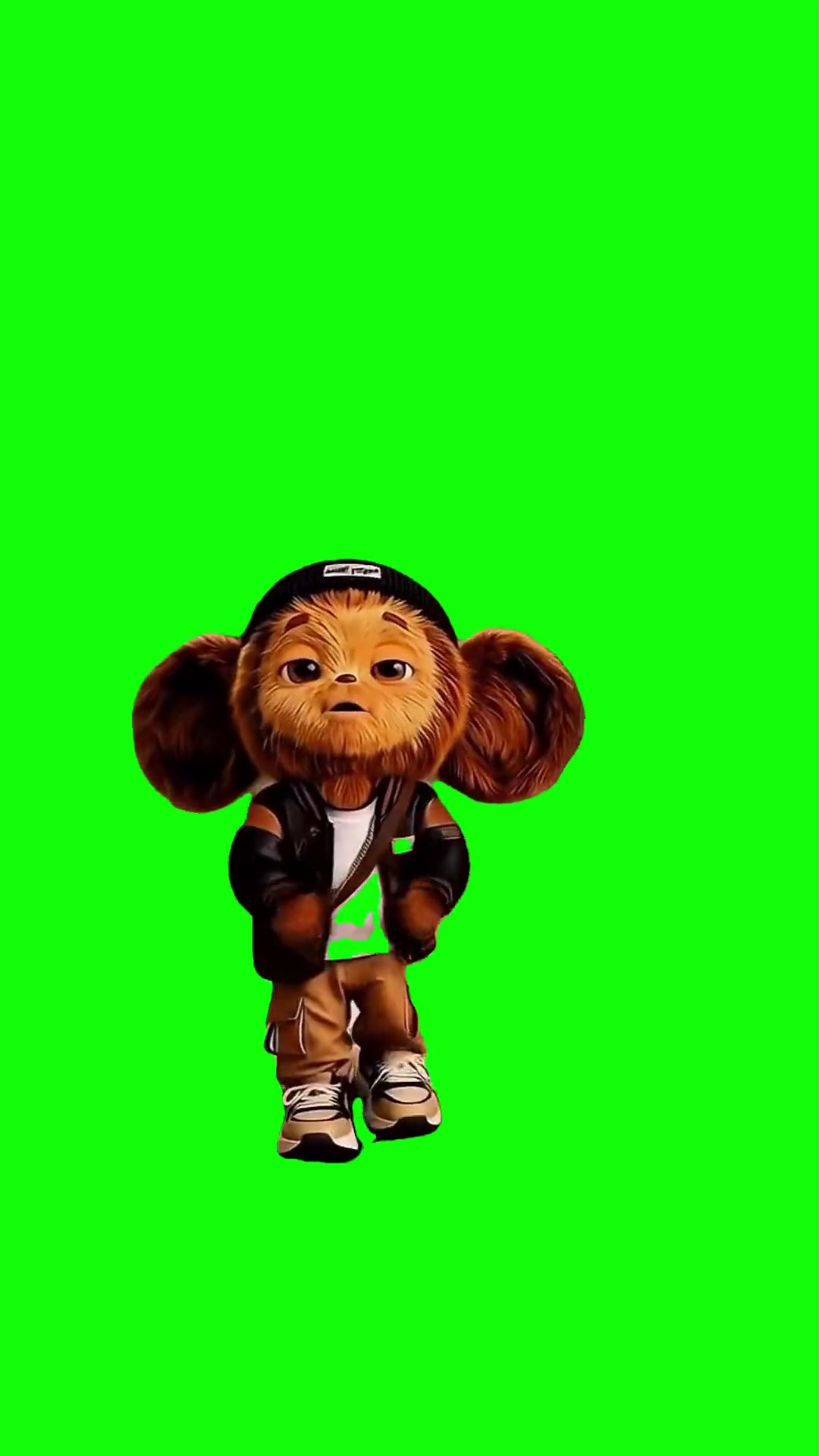 Cheburashka dancing green screen