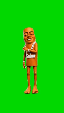 Chiki Sha Dance Tung Tung green screen