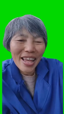 Chinese Lady Singing green screen