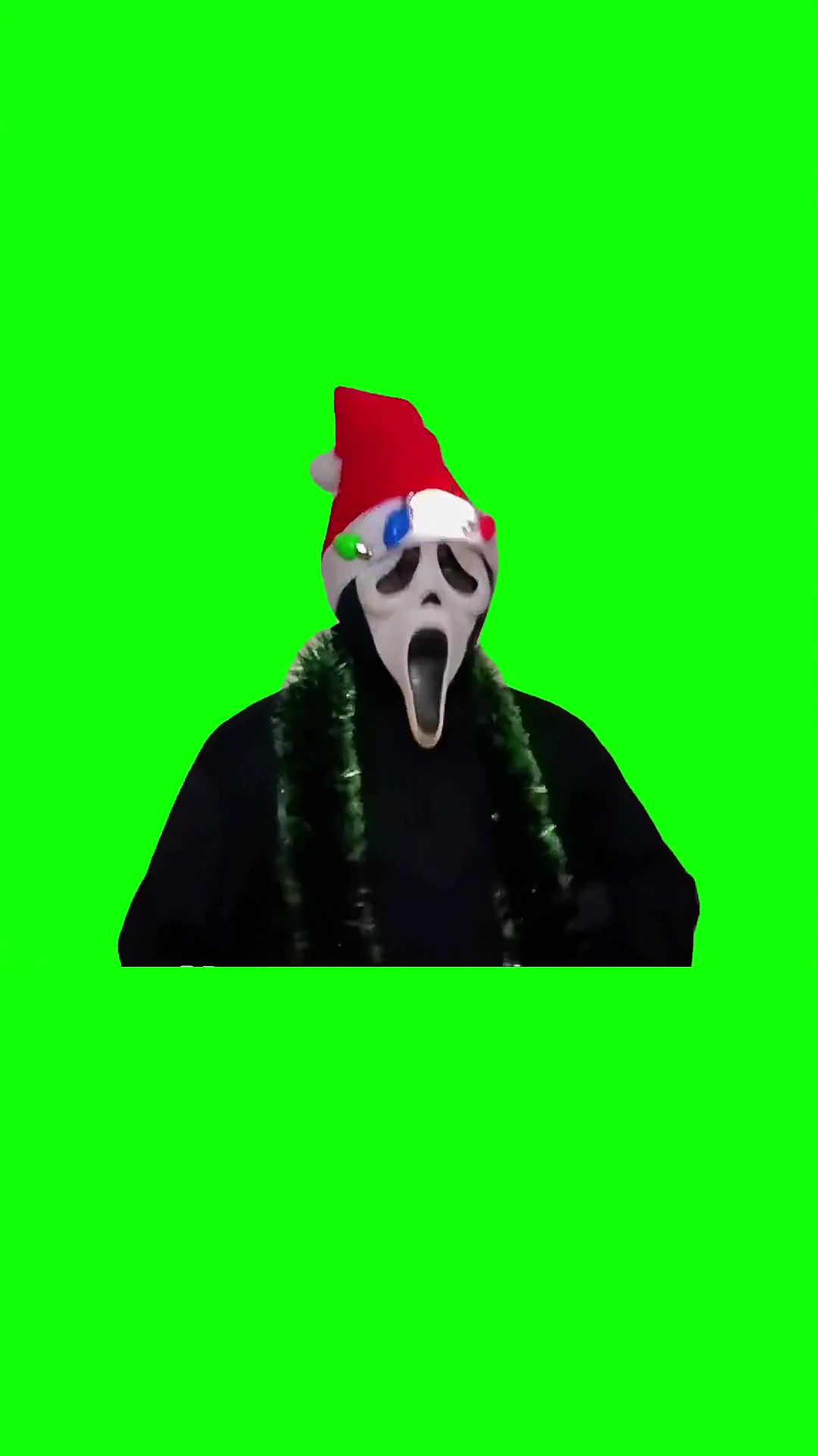 Christmas Ghostface green screen
