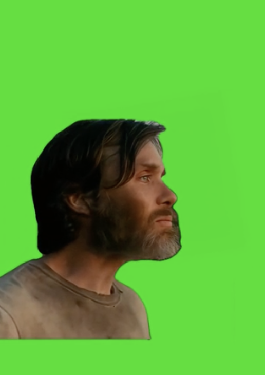 Cillian Murphy thinking green screen