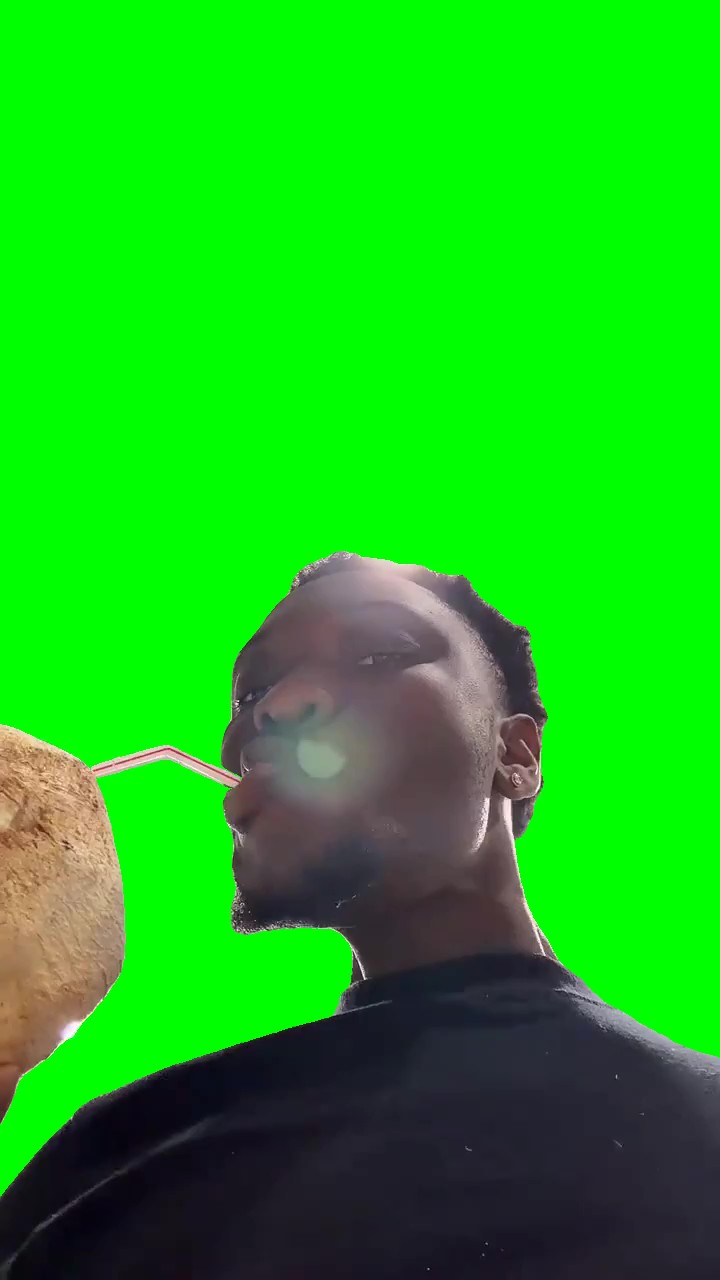Coconut water green screen