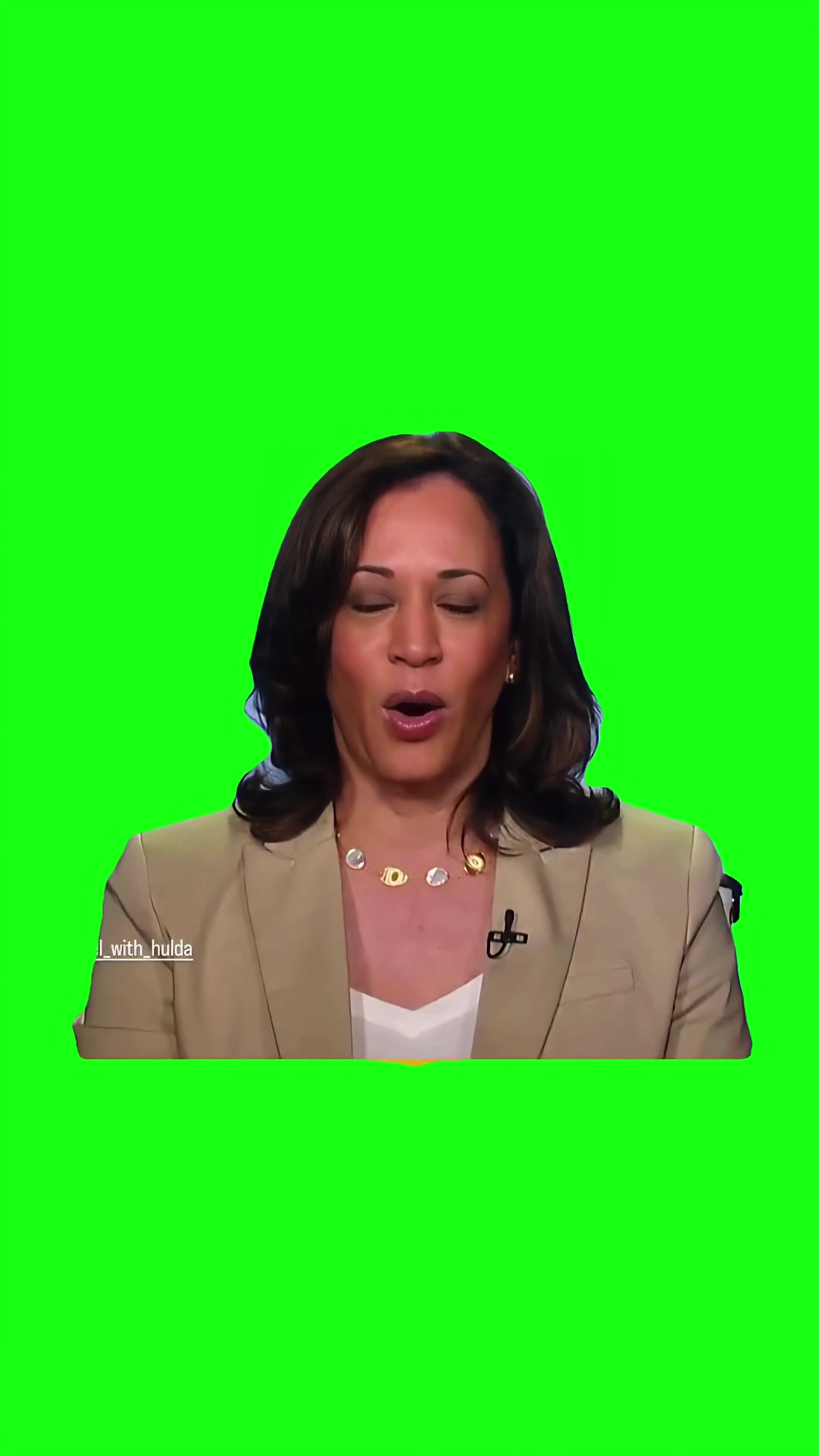 Confused kamala green screen