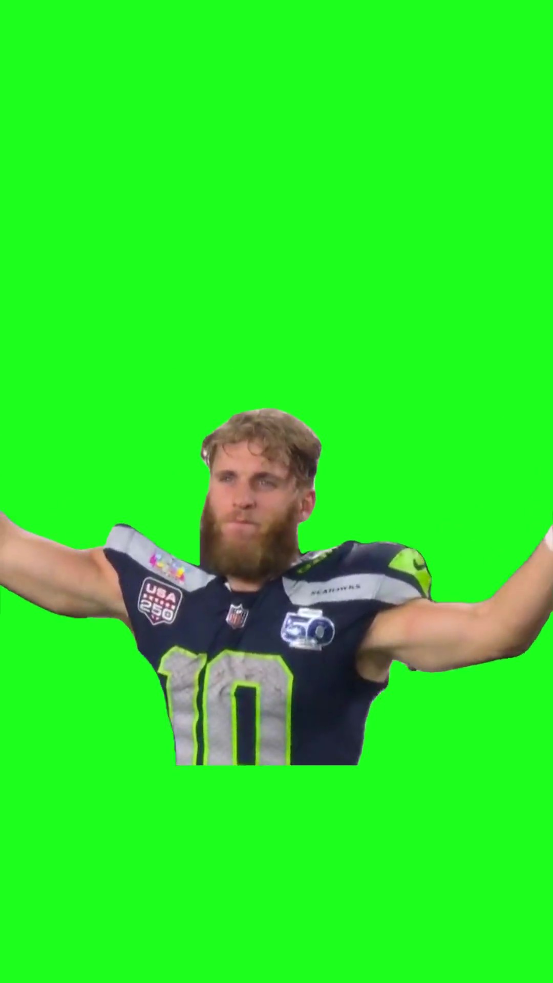 Cooper celebrates green screen