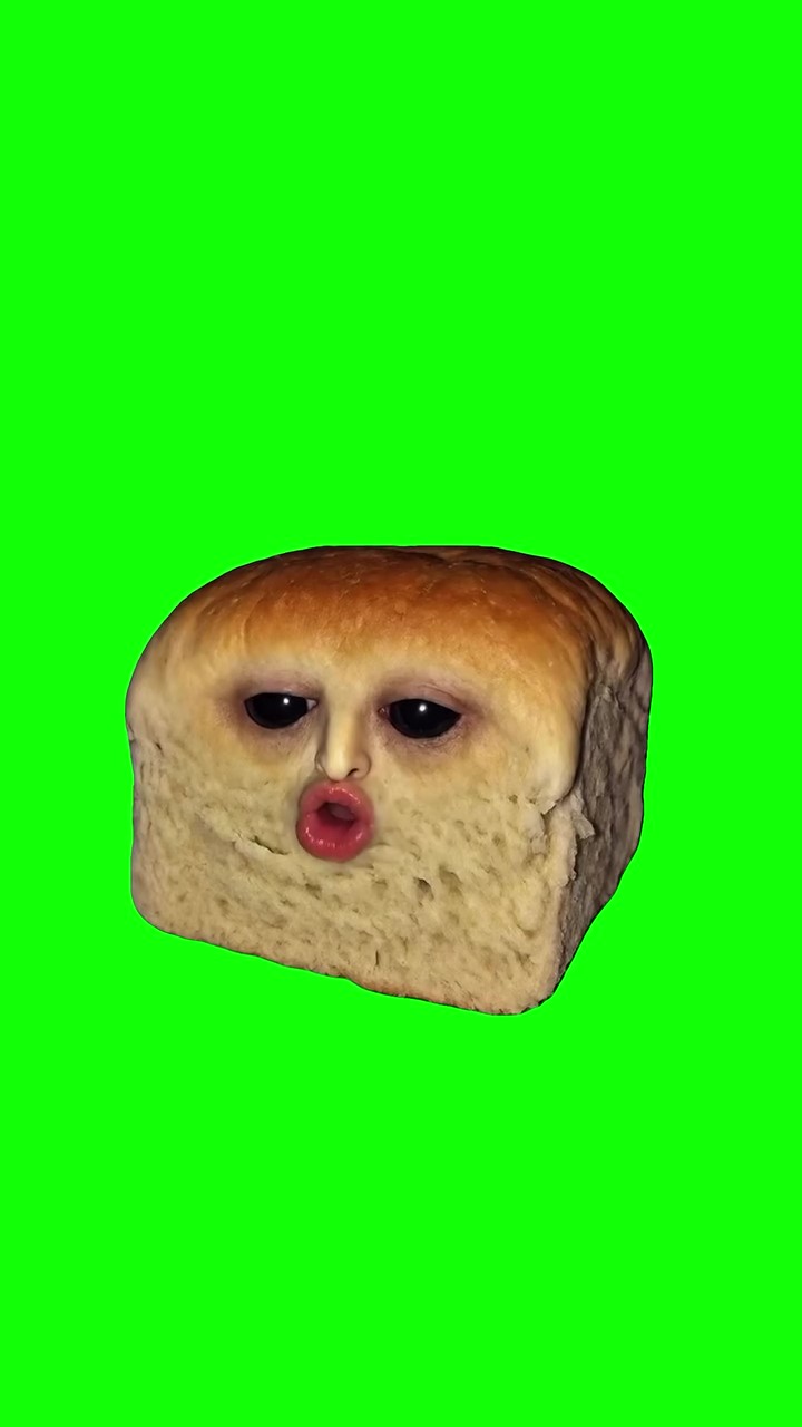 Coughing Bread  green screen