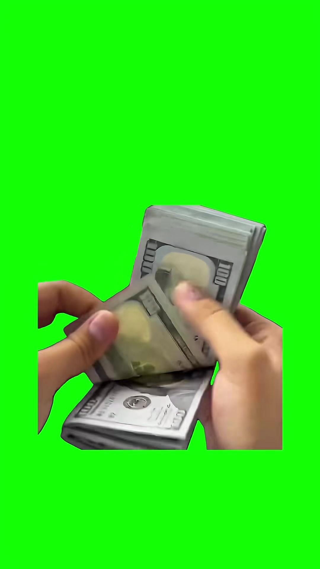 Counting Money  green screen