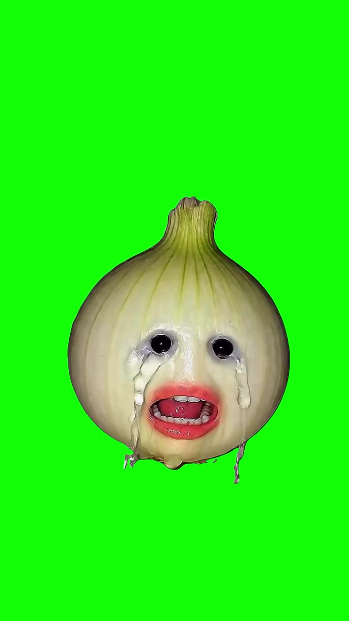 Crying Onion  green screen