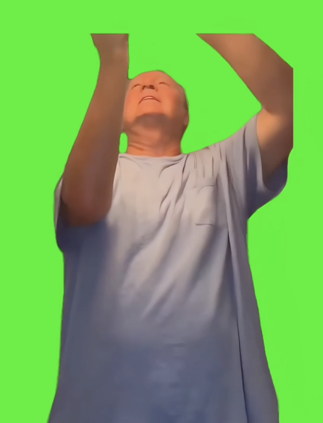 Dad crashing out green screen