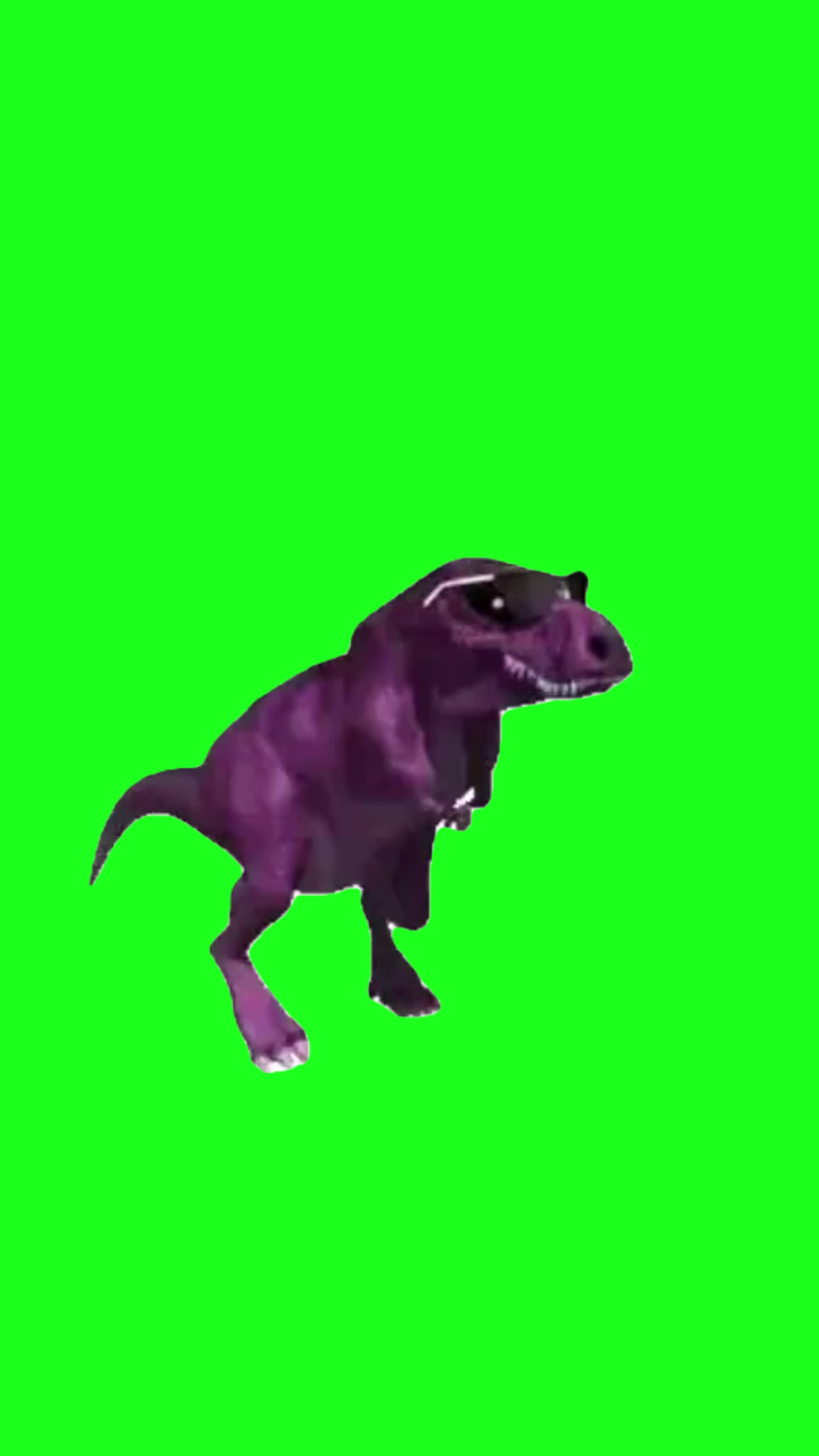Dancing dinosaur  green screen