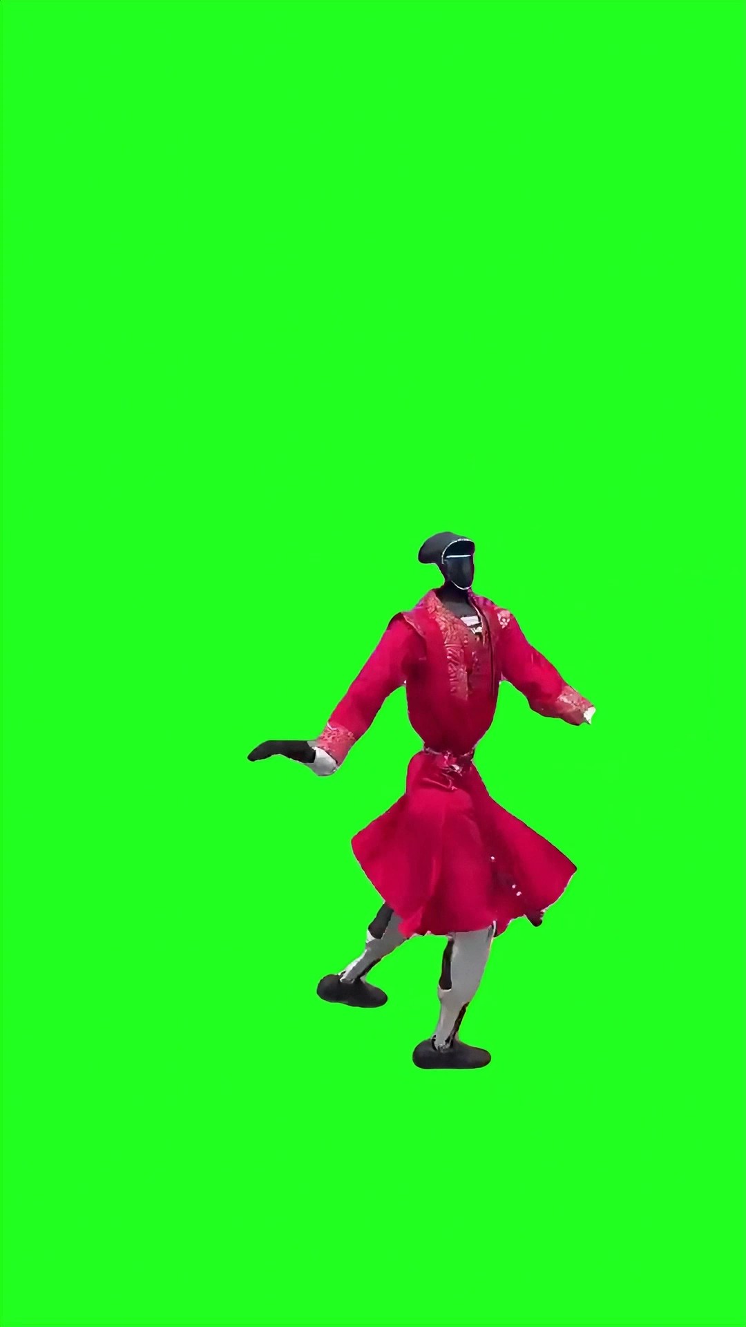 Dancing robot green screen