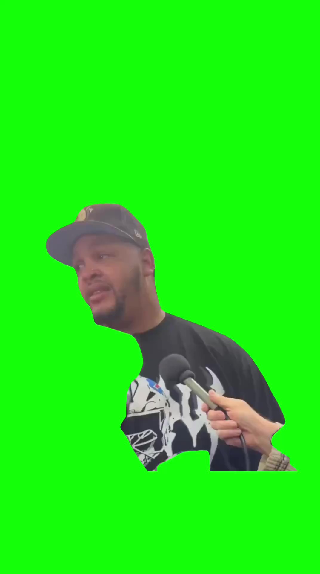 Dion Dawkins crying green screen