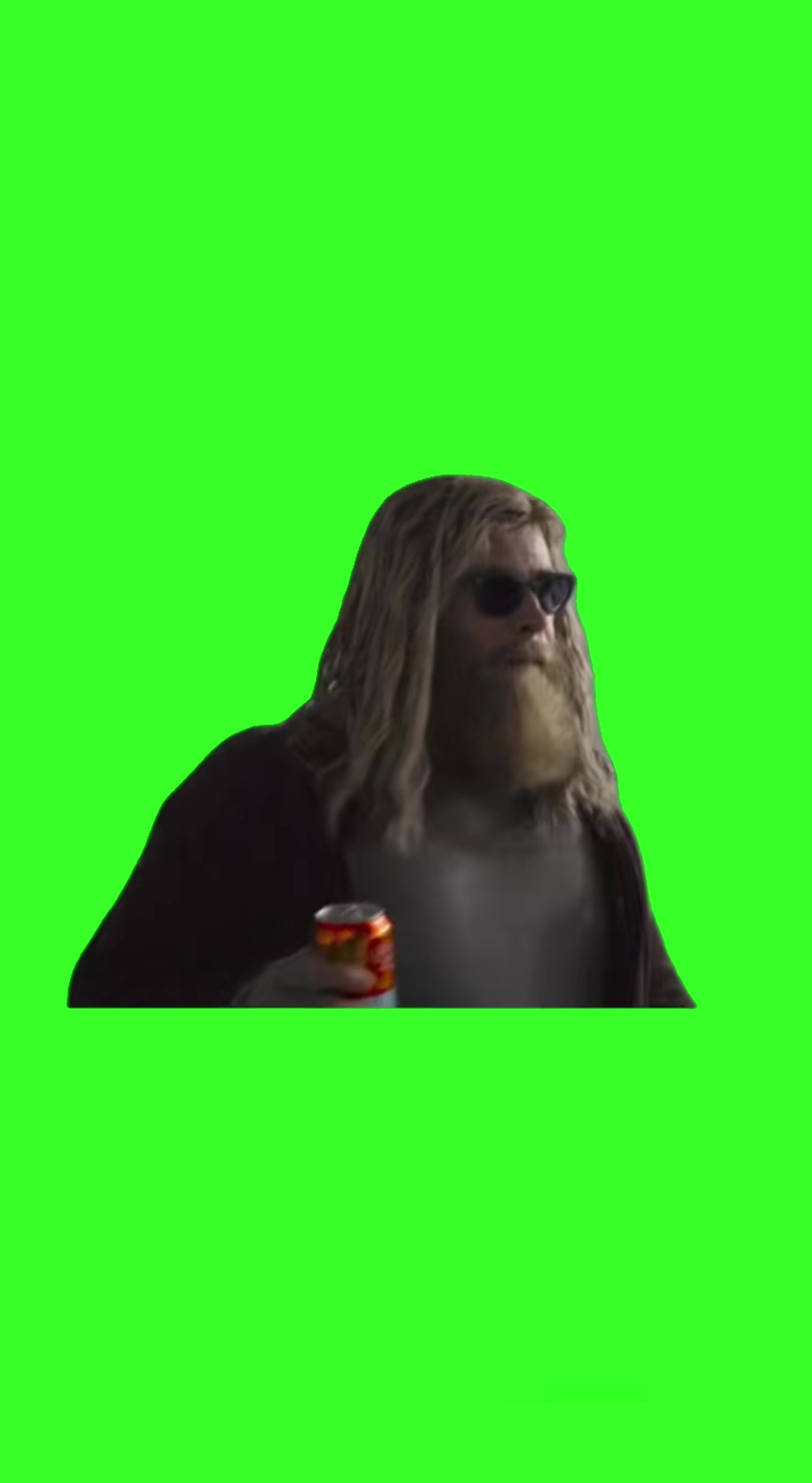 Drinking Walking Thor  green screen