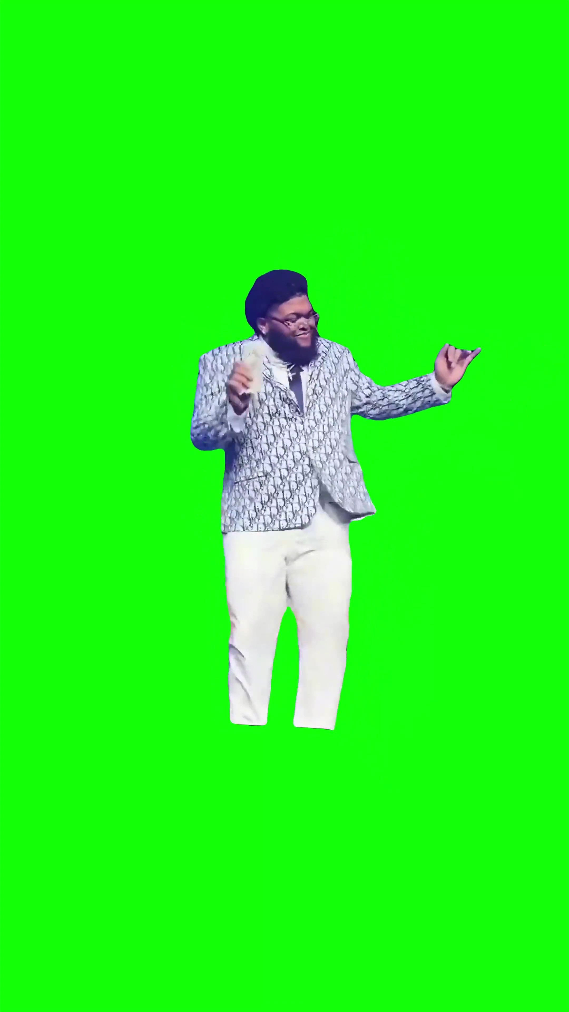 Druski dancing with money green screen