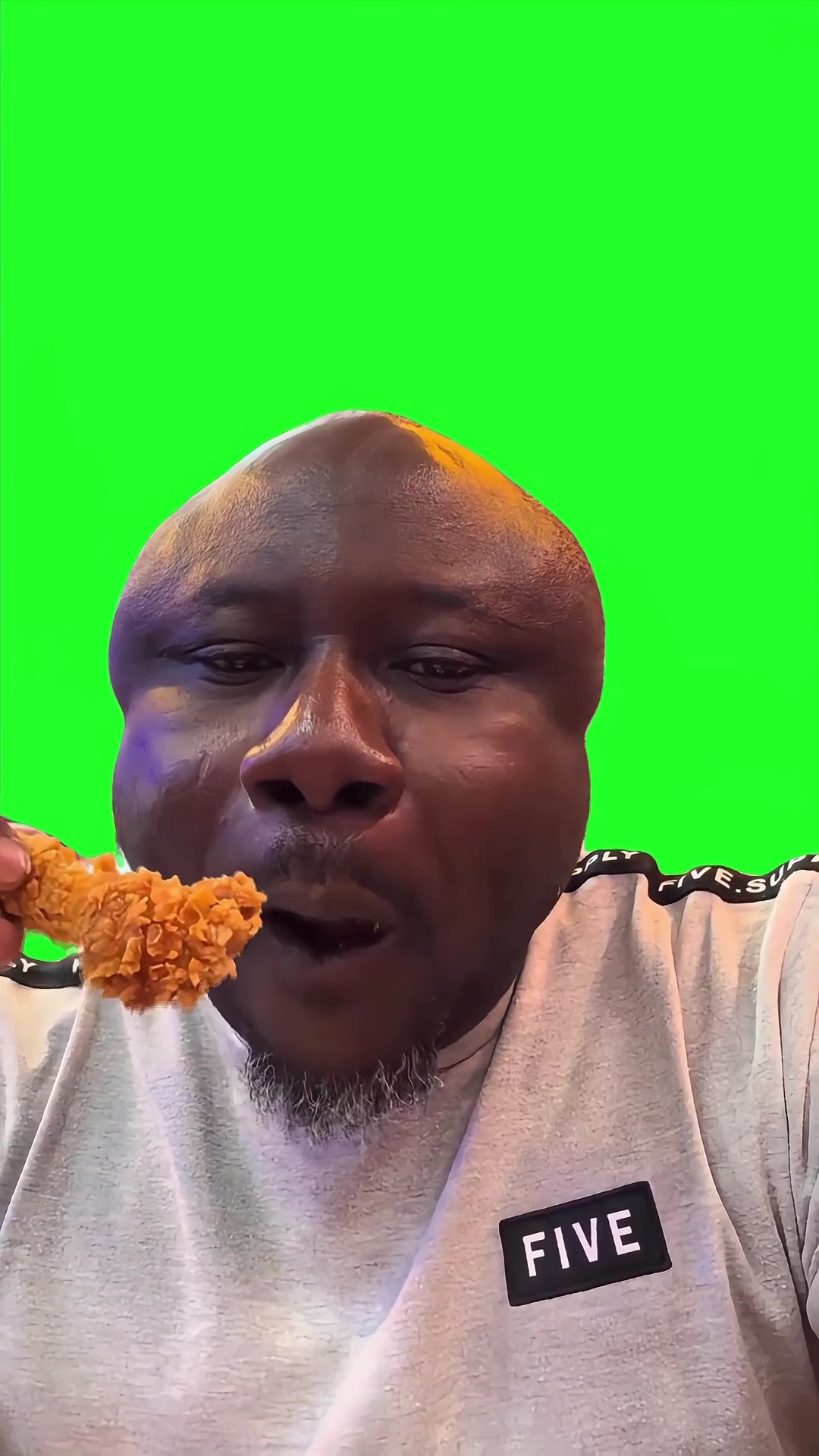 Eating chicken green screen