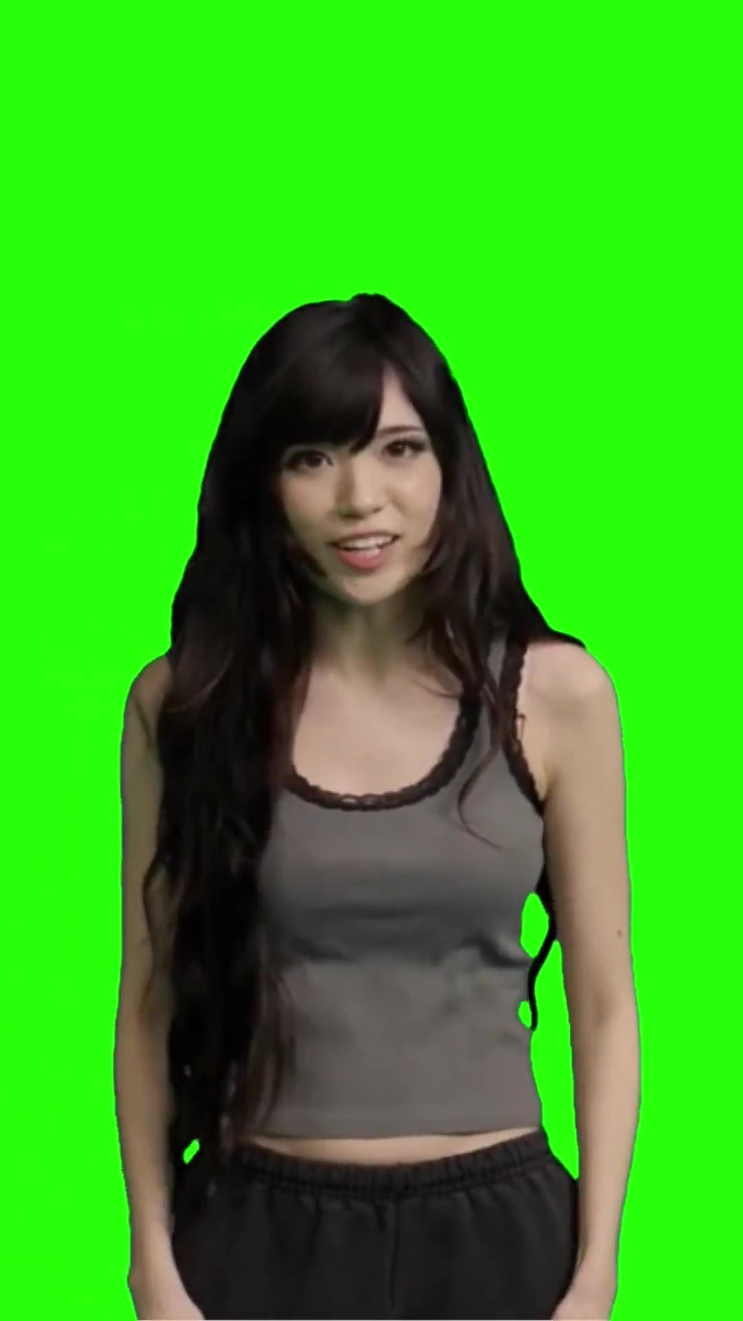 Emiru hates you green screen