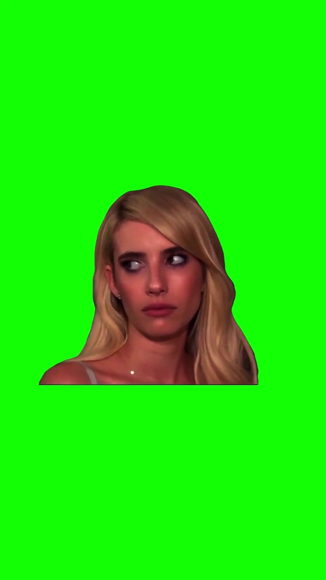 Emma eye rolls green screen