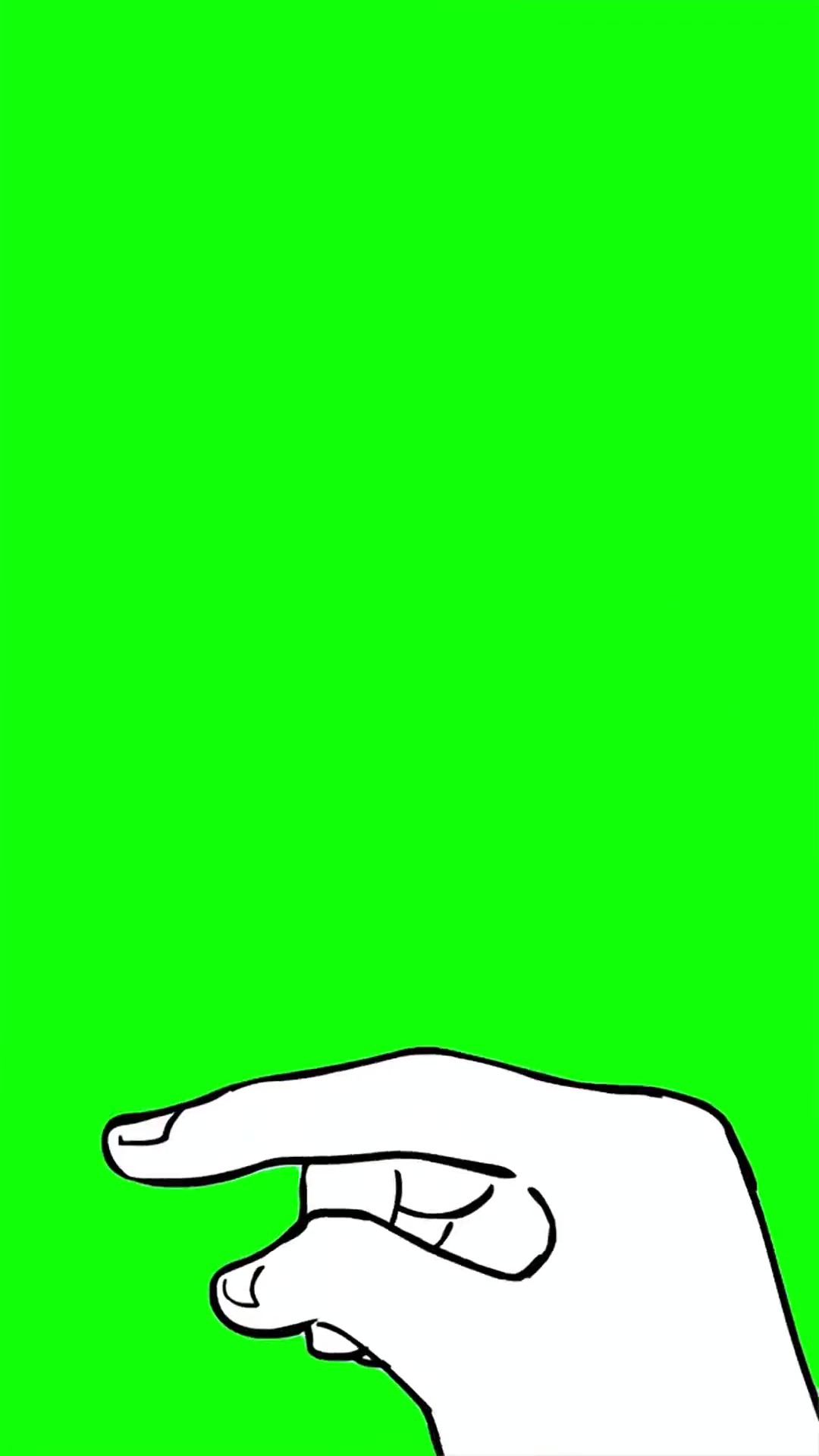 Finger up down trend green screen