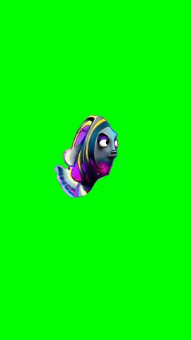 Fish Doing Mocking Face green screen