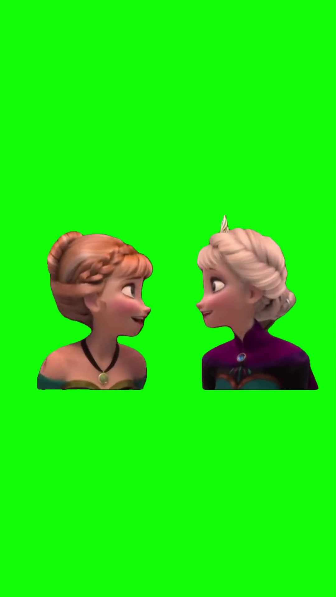 Frozen Cholocalte laugh green screen