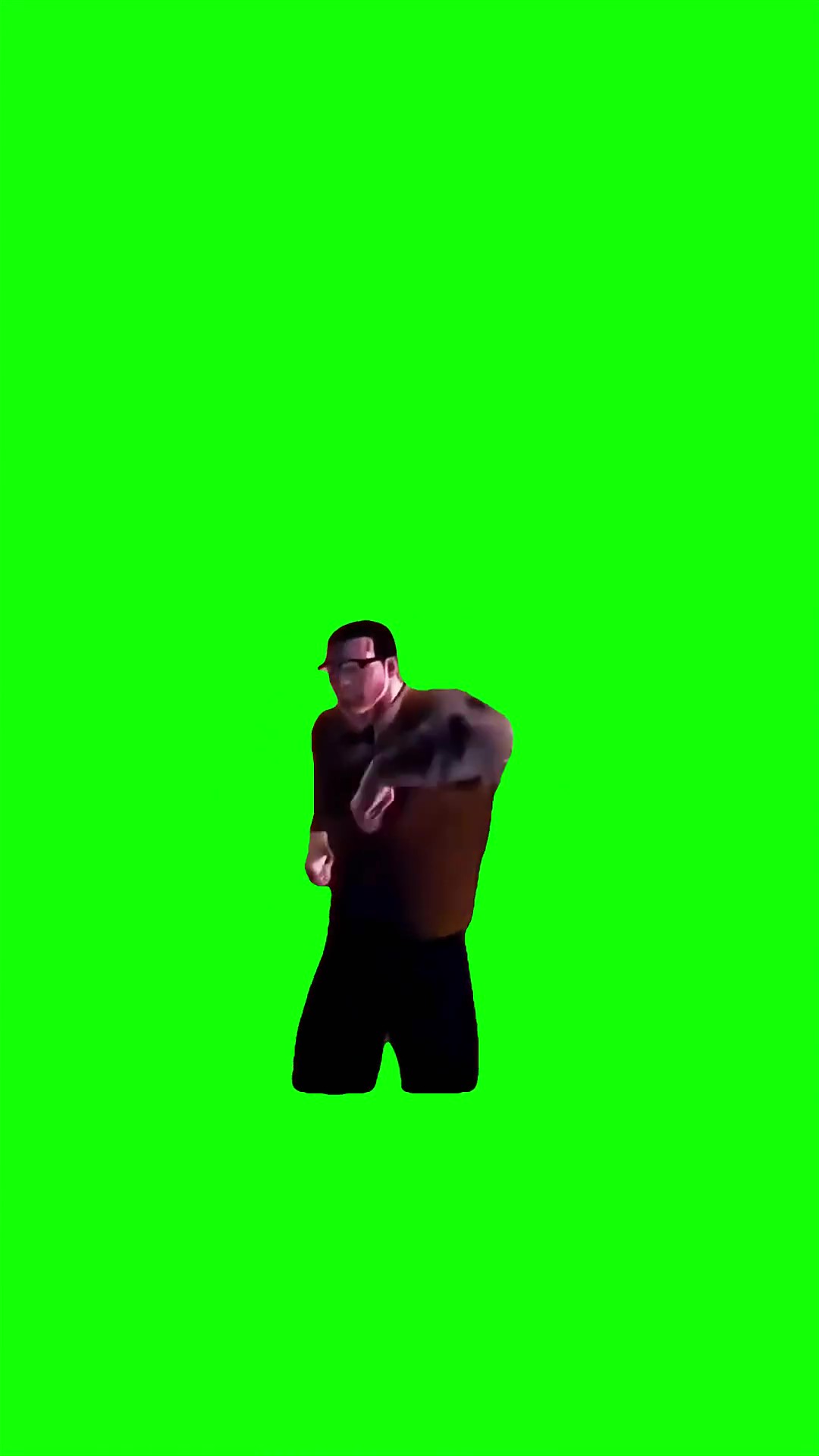 Gentlemen walk green screen