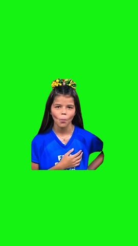 Girl Aura Farming green screen