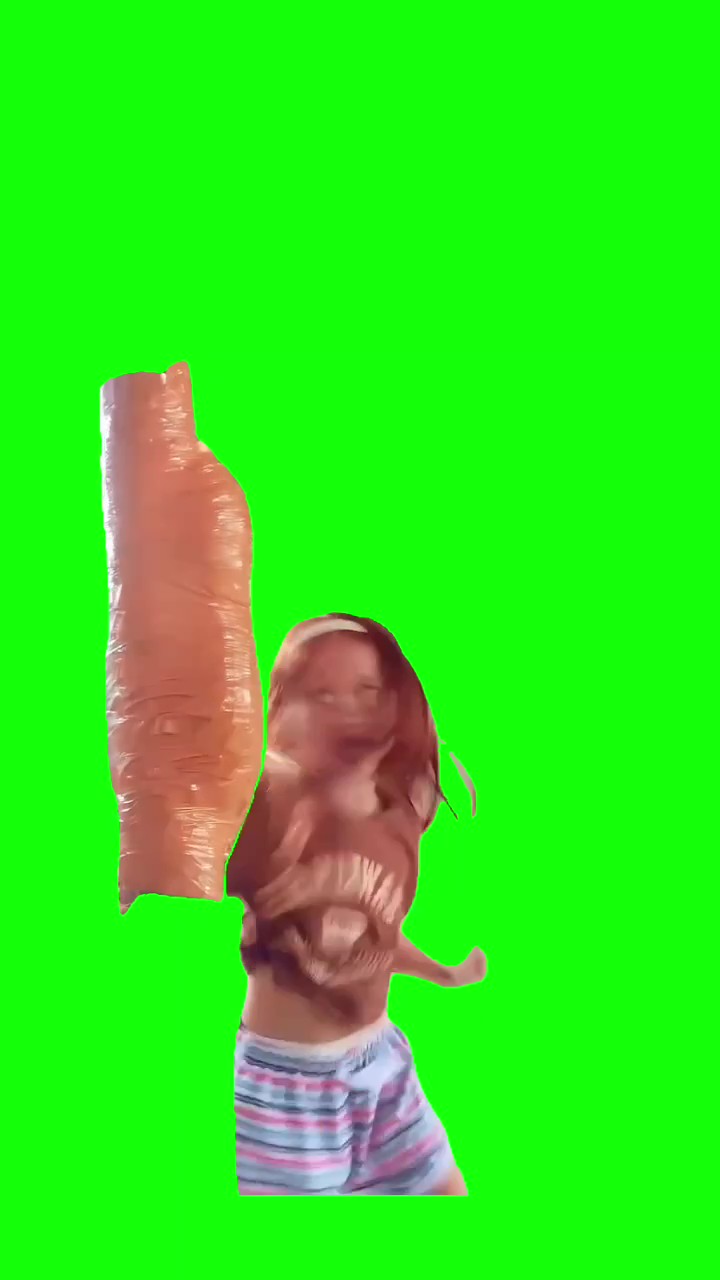 Girl punching the punching bag